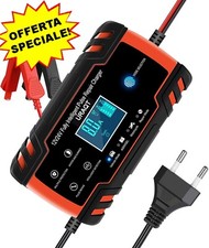 💚CARICABATTERIE MANTENITORE DI CARICA BATTERIA 12V 24V 8A PORTATILE AUTO MOTO