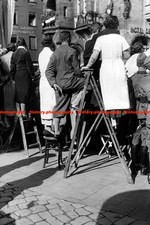 F017857 Spectators on ladders watching Reich Labor Service parade Nuremberg Rall