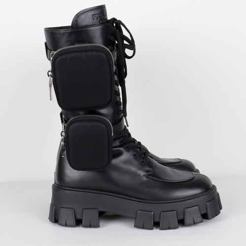 Prada monolith combat boots - prada,
