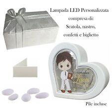 Bomboniera Comunione Bambino Lampada LED personalizzata. Tutto compreso!