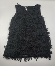 Abito nero con frange bambina