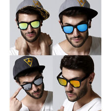 Classico Quadrato Specchio Lenti Unisex Vintage Retrò Sfumatura Occhiali da Sole