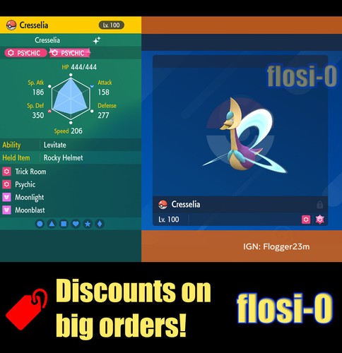 6iv shiny cresselia pokemon - shiny,