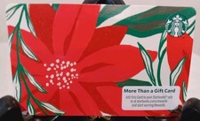 CARTOLINA REGALO STARBUCKS 2025 " NATALE POINSETTIA " NUOVA 🎄 OTTIMO PREZZO 