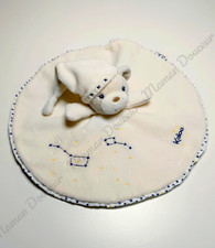 Doudou plat rond ours blanc - doudou,