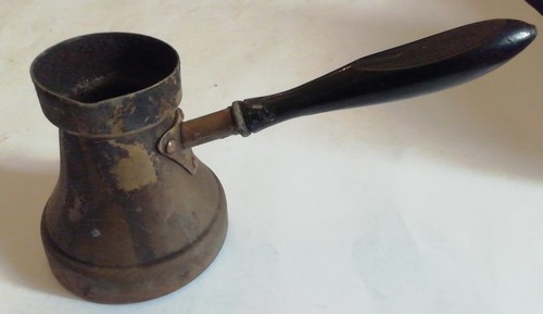 Vecchia caffettiera ottone - caffettiera, in