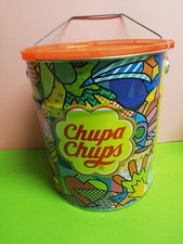 CHUPA CHUPS SECCHIELLO SCATOLA DI LATTA TIN BOX FANTASY FOREVER FUNE CM. 20 H