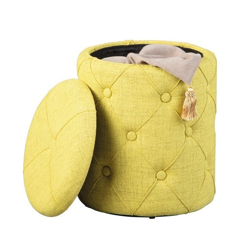 Pouff contenitore rotondo - pouff,