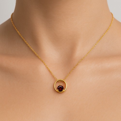 Collana donna cerchio pietre