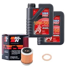 Yamaha WR 426 F CJ02 2002, LIQUI MOLY 10W-50 Off. Set filtro olio Race 2L, K&N