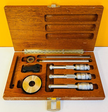 Brown & Sharpe Tesa 599-283 0.500"-0.800", 3 Pc. Micrometer Set + Case. Tested!