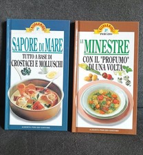 2 libri di cucina: Minestre e Sapori di mare, i risparmiosi Alberto Peruzzo edit