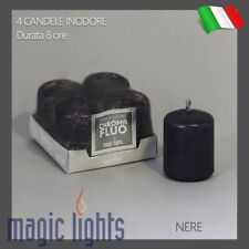 4 CANDELE INODORE NERE CERO