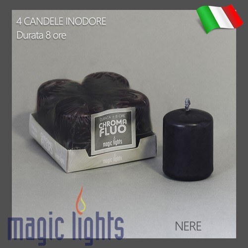 Candele inodore nere cero - candele,