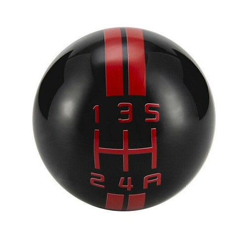 Pomello cambio nero rosso - nero, 5