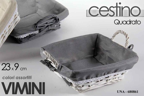 Cestino quadrato cesta - , porta