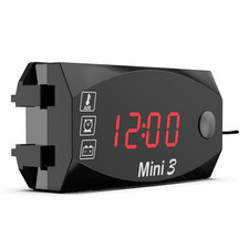 3 in 1 Orologio Digitale per Auto Voltmetro Termometro 12V Impermeabile Monitora