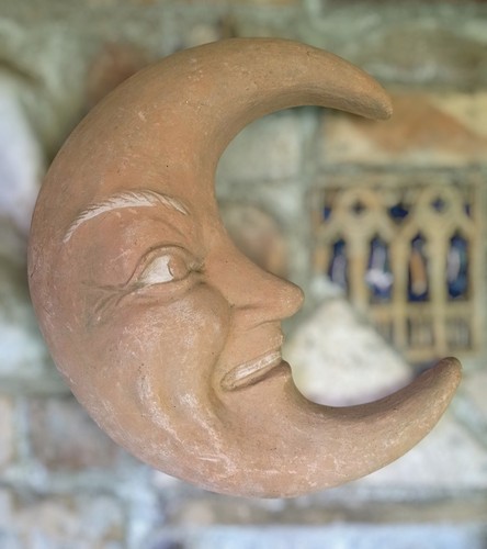 Luna terracotta policroma - luna,