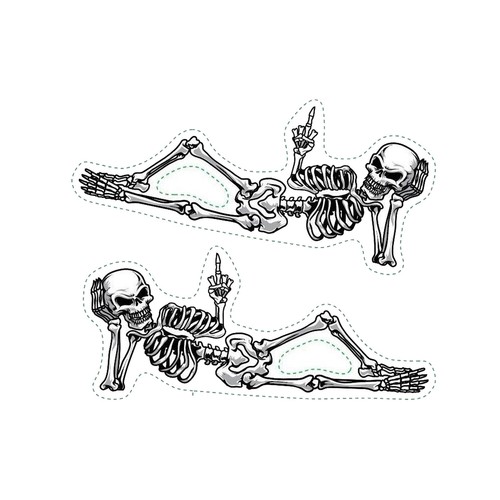 Set adesivi scheletro con - set,