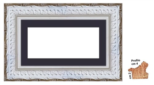 Cornice legno bianca - cornice, in