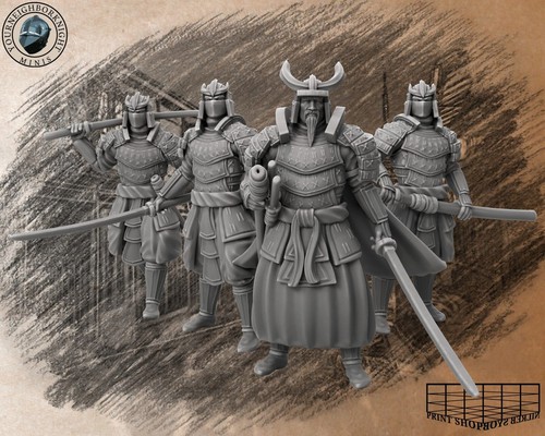 Set miniature samurai - miniature,