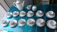 Servizio da caffè CASA FALKENB per 12 persone porcellana  ceramica caffe vintage