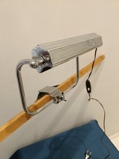 Lampada Cromata A Pinza Per Pianoforte A Coda Strumenti Musicali Leggio Vintage