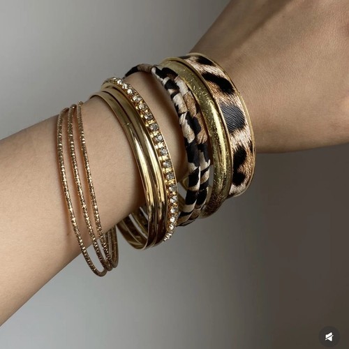 Leopard gold stackable - gold,