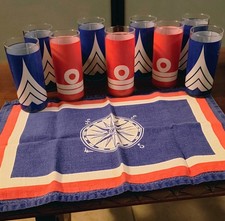 Bicchieri, tovaglia e