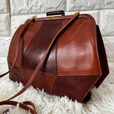 Borsa a tracolla Salvatore Ferragamo pelle marrone oro ferramenta condizioni rare