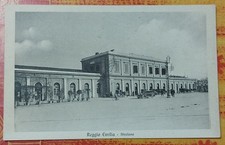 REGGIO EMILIA - Stazione Ferroviaria, Auto + Carrozze Cavalli , No Vg Anni 20/30