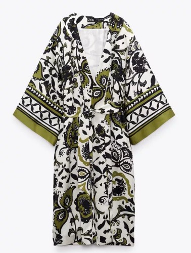 Abito kimono raso stampato - abito,