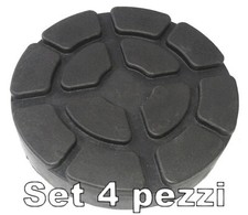 KIT 4 PEZZI TAMPONI D. 125 mm PONTI SOLLEVATORI 2 colonne ravaglioli GOMMA EXTRA