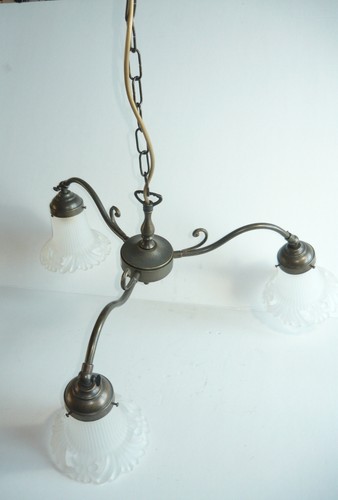 Lampadario liberty ottone - lampadario,