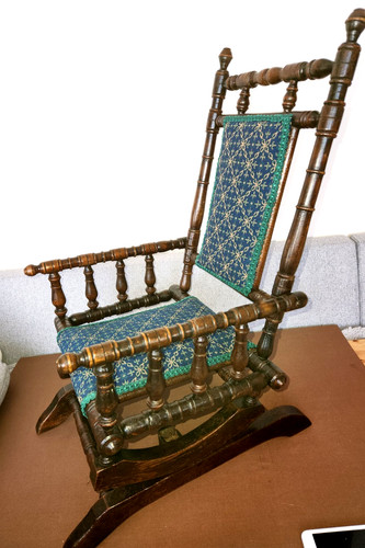 Sedia dondolo vintage per - a,