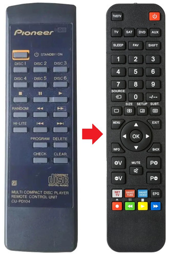Telecomando adatto per pioneer - adatto,