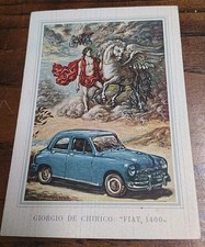 GIORGIO DE CHIRICO FIAT 1400 CARTOLINA Postale Off. Grafiche Mondadori No Viagg.