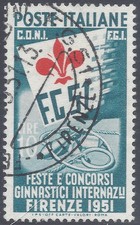 1951 - Italia - Giochi ginnici a Firenze - n. 662 - Timbrato