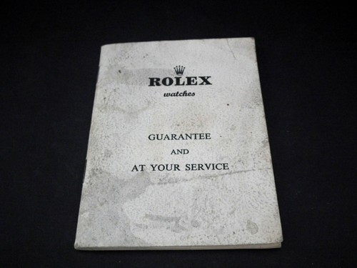 Libretto garanzia rolex aperto - garanzia,