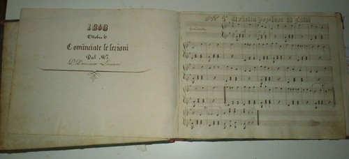 Spartito manoscritto 1868 -  spartito,
