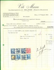 1940 MILANO Ditta Marco VITI Coperture di terrazzi *Fattura intestata