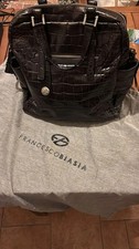 Borsa di coccodrillo Francesco Biasia vintage raro, realizzata a mano