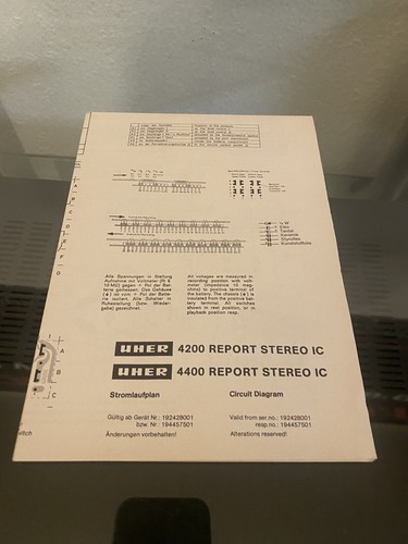 Uher 4200 4400 - stereo, report