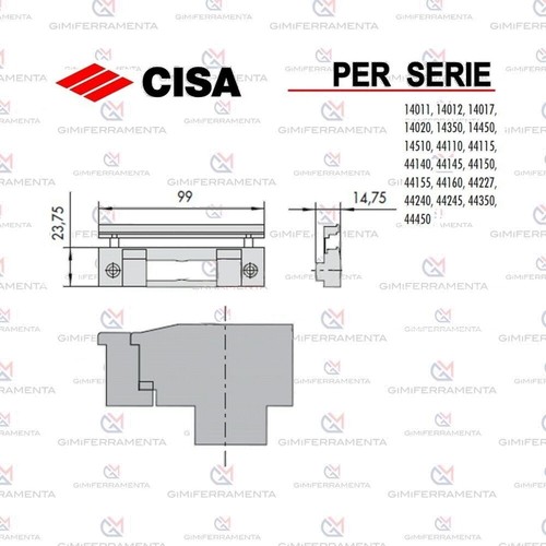 Contropiastra nylon cisa - in,
