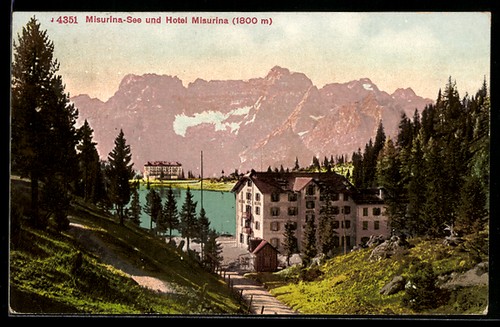 Cartolina misurina hotel - cartolina,