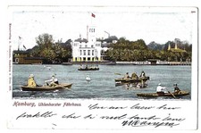 Cartolina Germania Amburgo terminal traghetti Hamburg Uhlenhorster Fährhaus vg