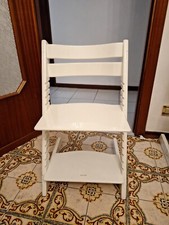 4 Sedie Ergonomiche  Stokke seduta e schienale legno laccato bianco 