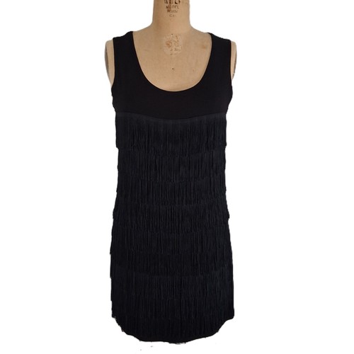 Abito corto donna nero flapper