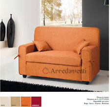 divano 2 posti imbottito in tessuto con 2 cuscini divanetto divani vari colori