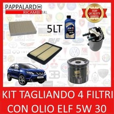 KIT TAGLIANDO NISSAN QASHQAI II 1.5 DCI 81KW 110CV DAL 11/2013 + ELF FE 5W30